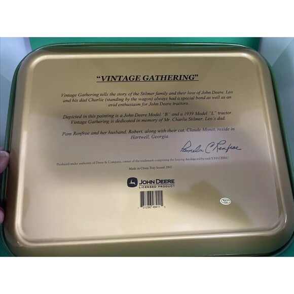 John Deere Serving Tray "Spirit of America" and "Vintage Gathering" 2003 New - Picture 9 of 16